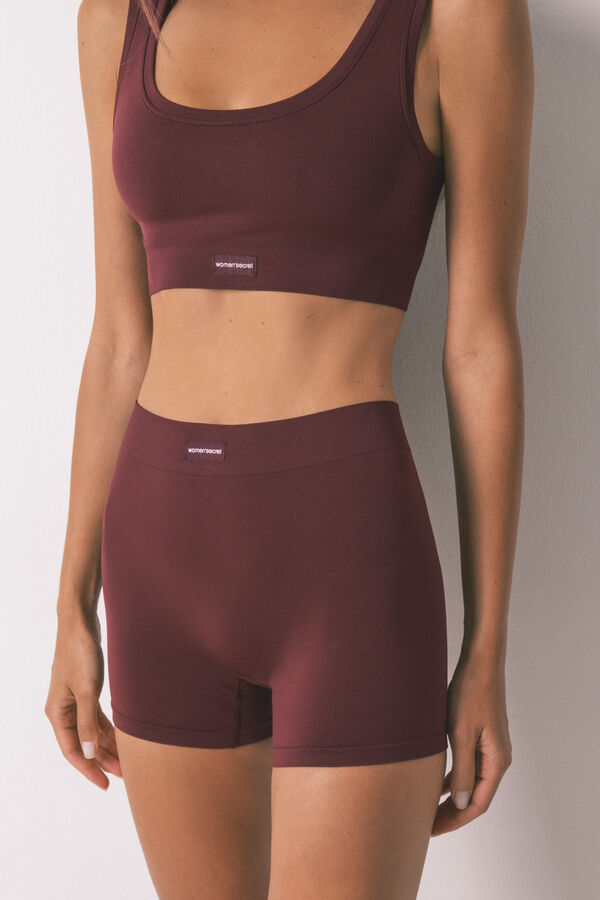 Women'secret Bez šavova pantalone boje granata Bordo