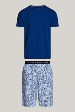 Womensecret Conjunto de pijama calções e t-shirt azul