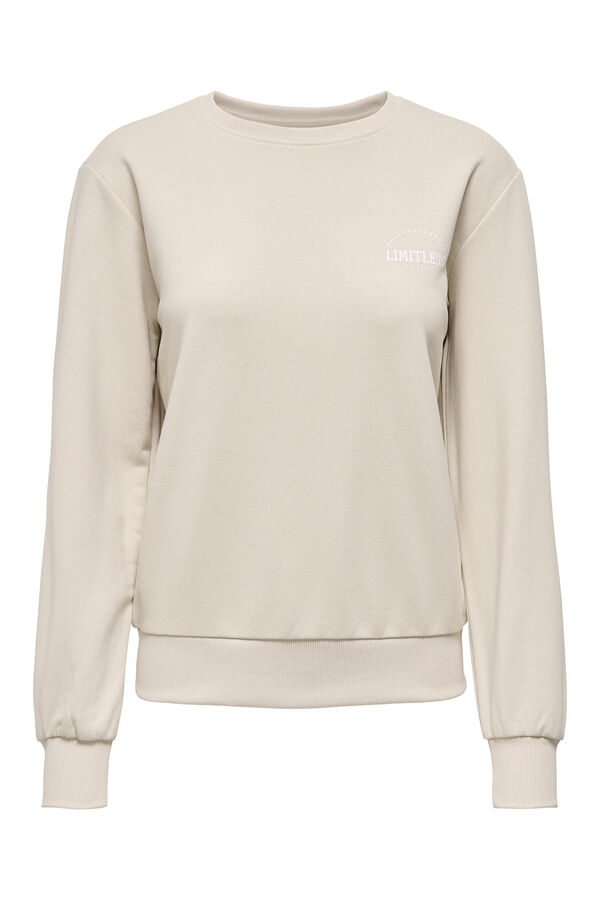 Only Play Sudadera deportiva cuello redondo gris