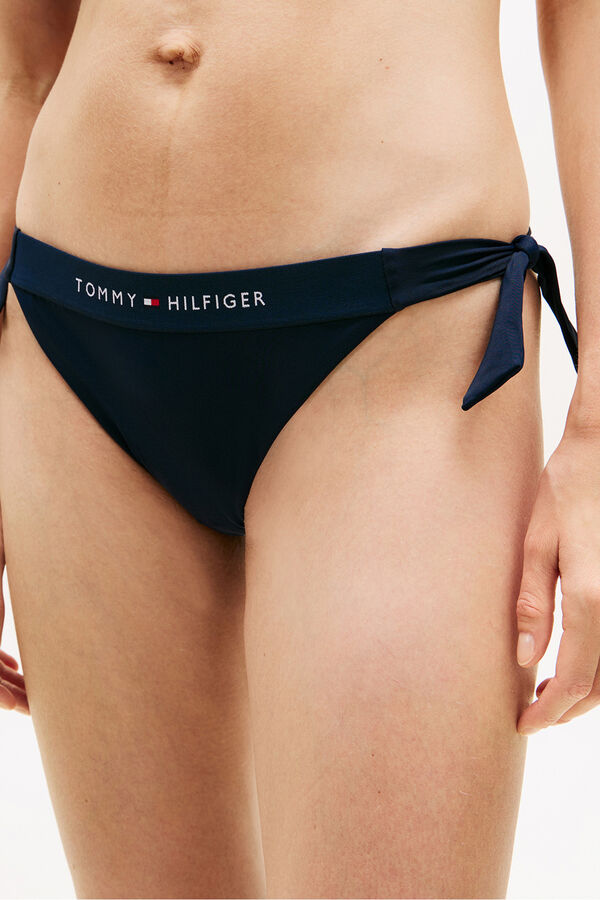Tommy Hilfiger Braga bikini con lazos laterales azul