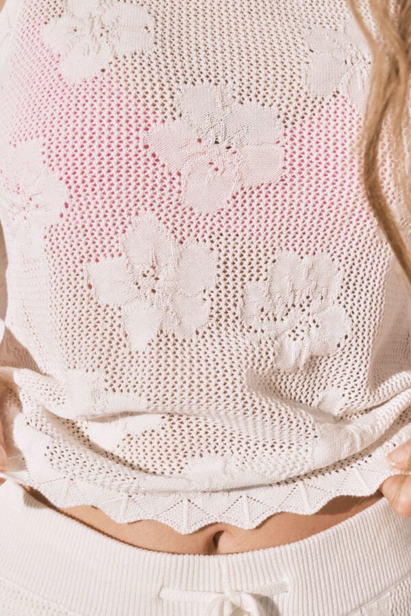 Women'secret Bež heklani top Bež