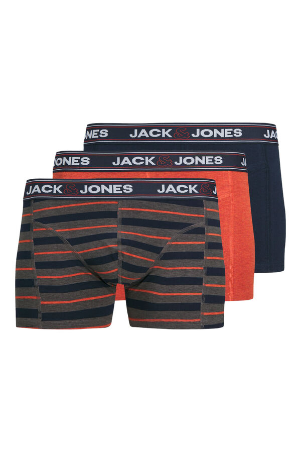 Jack & Jones Pack 3 b&oacute;xers de algod&atilde;o azul