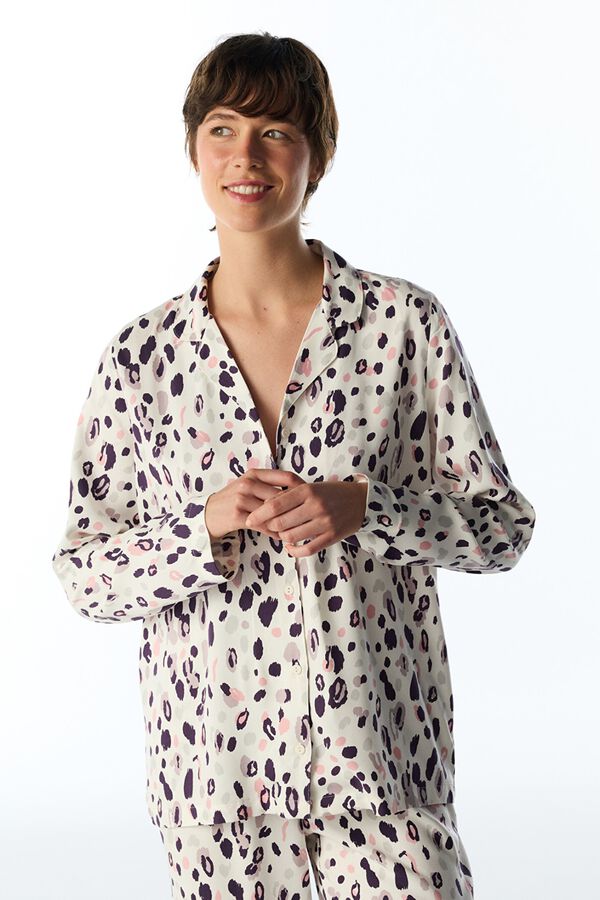 Penti Pijama Animal Print de manga larga estampado