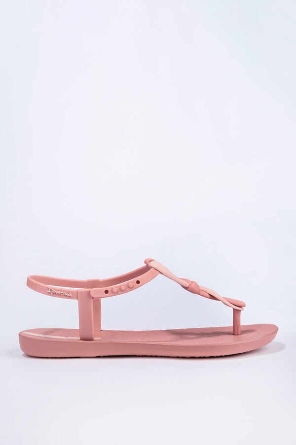 Ipanema Sandalia con tira en T y nudo rosa