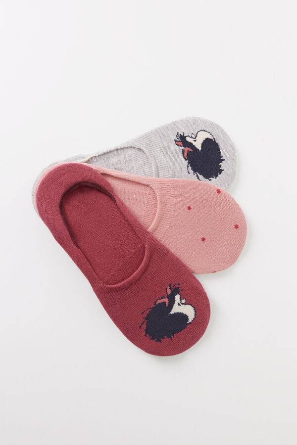 Women'secret Pack 3 calcetines invisibles algod&oacute;n Mafalda estampado