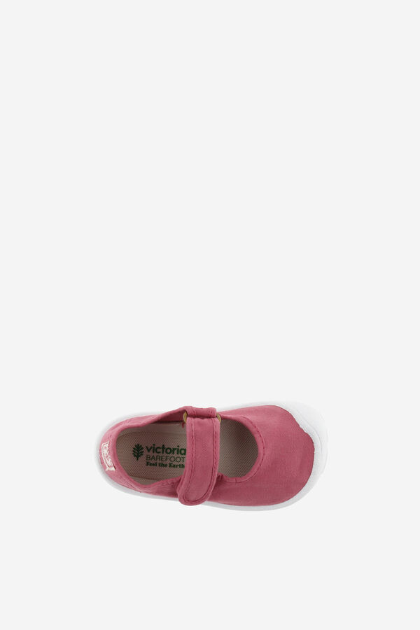 Victoria Merceditas barefoot lona tintada fucsia