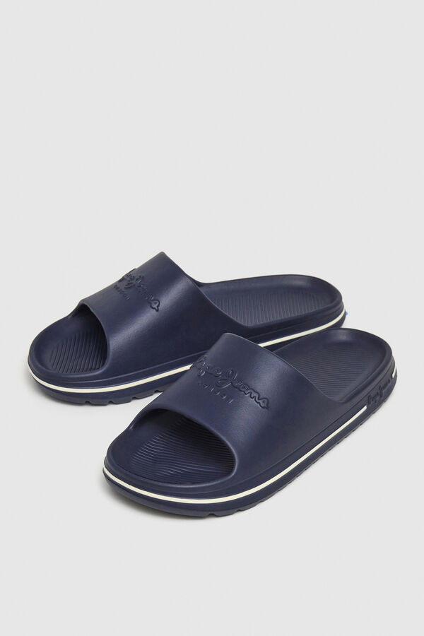 Pepe Jeans Sandalias de playa logo azul
