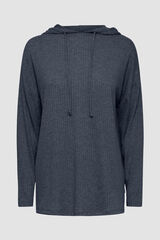 Pieces Long hoodie blue