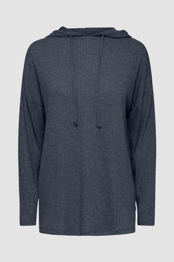 Pieces Long hoodie blue