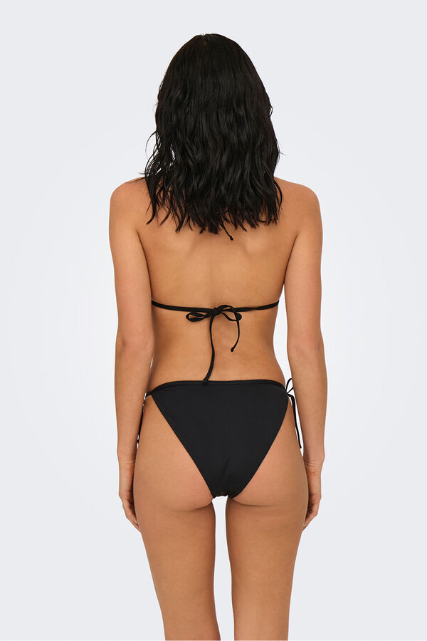 Only Top de bikini triangular negro negro