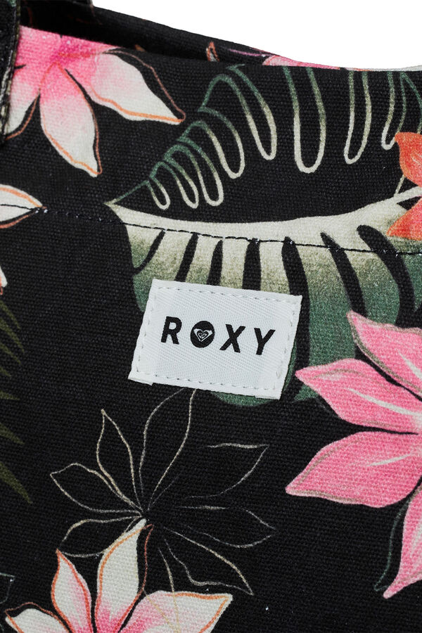 Roxy Bolsa tela grande flores tropical gris