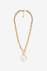 Vilanova Collar Cadena con Colgante blanco