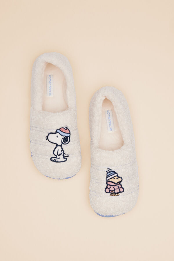 Womensecret Furry Snoopy slippers beige