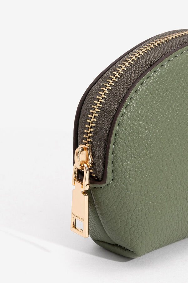 Vilanova Bolsa lisa con cierre de cremallera verde