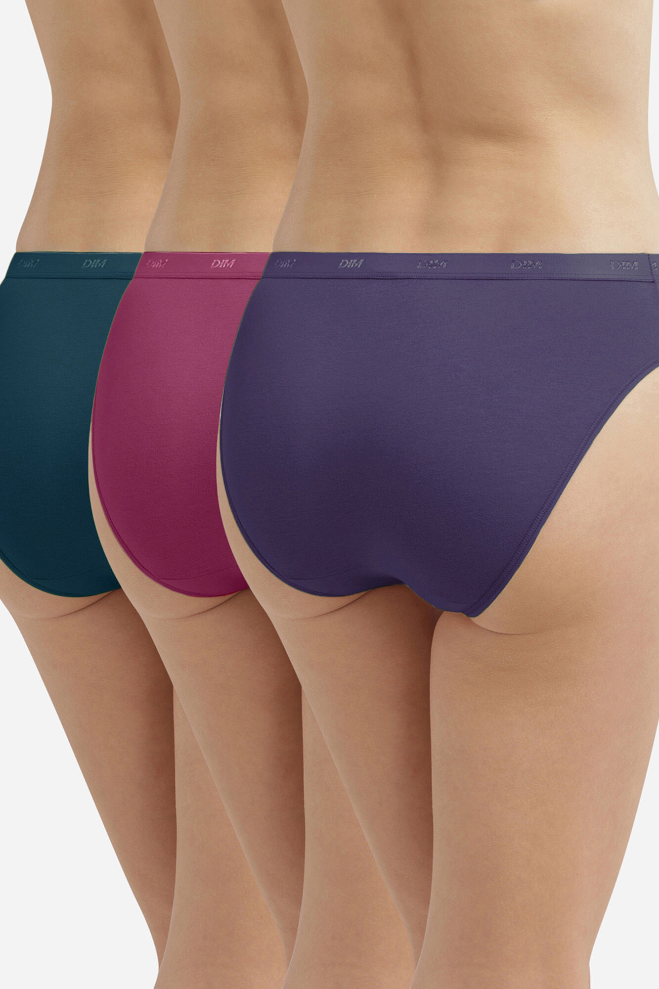 DIM Pack de 3 slips de algod&oacute;n el&aacute;stico