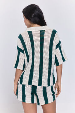 Pieces Camisola de malha estampada