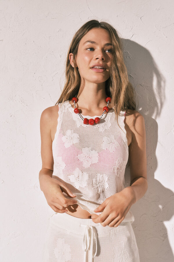 Women'secret Colar cerejas vermelho
