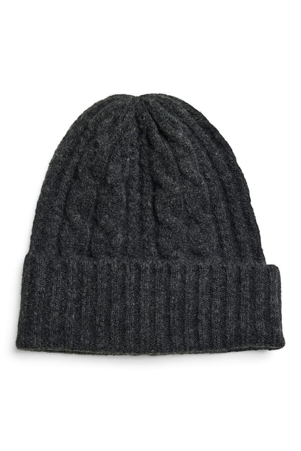 Pieces Knit beanie hat grey