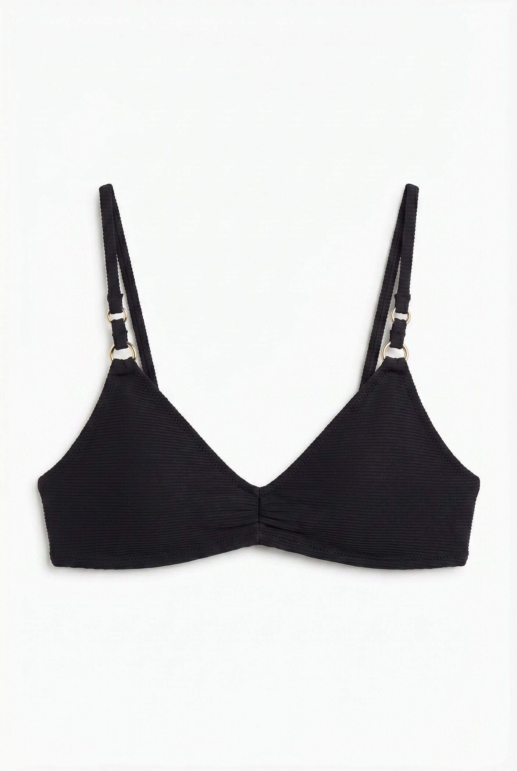 Women'secret Crni rebrasti push up top bikinija