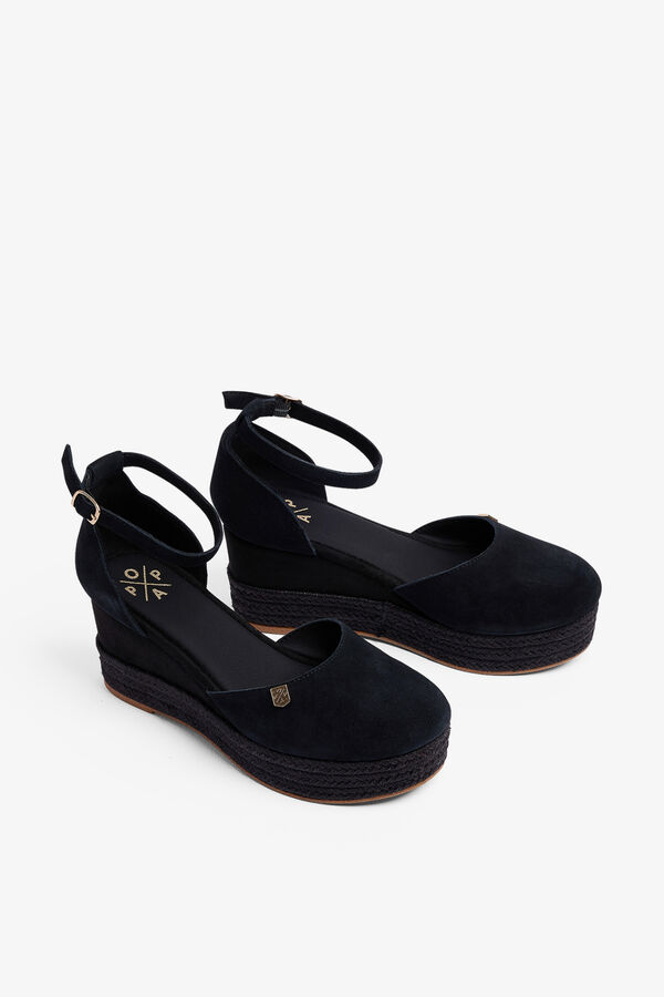 Popa Sand&aacute;lia cunha baixa Cantalar Black preto