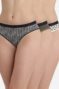 DIM Pacote com 3 calcinhas de algod&atilde;o el&aacute;stico com estampas