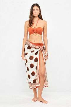 Gisela P&aacute;reo saia estampado 100% algod&atilde;o