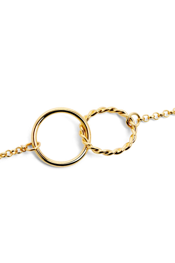 Womensecret Circles Twist gold-plated necklace rávasalt mintás