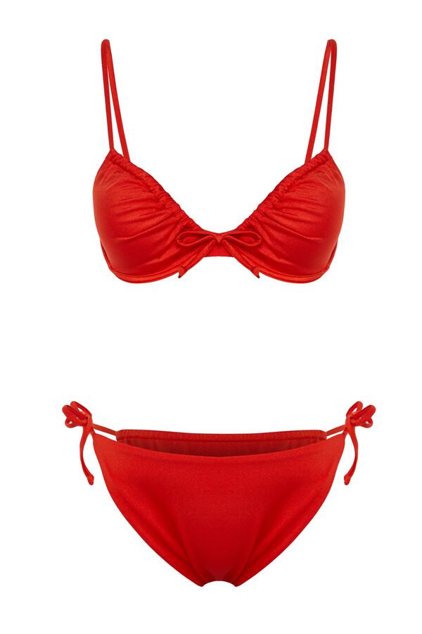 Trendyol Bikini recto sin espalda rojo