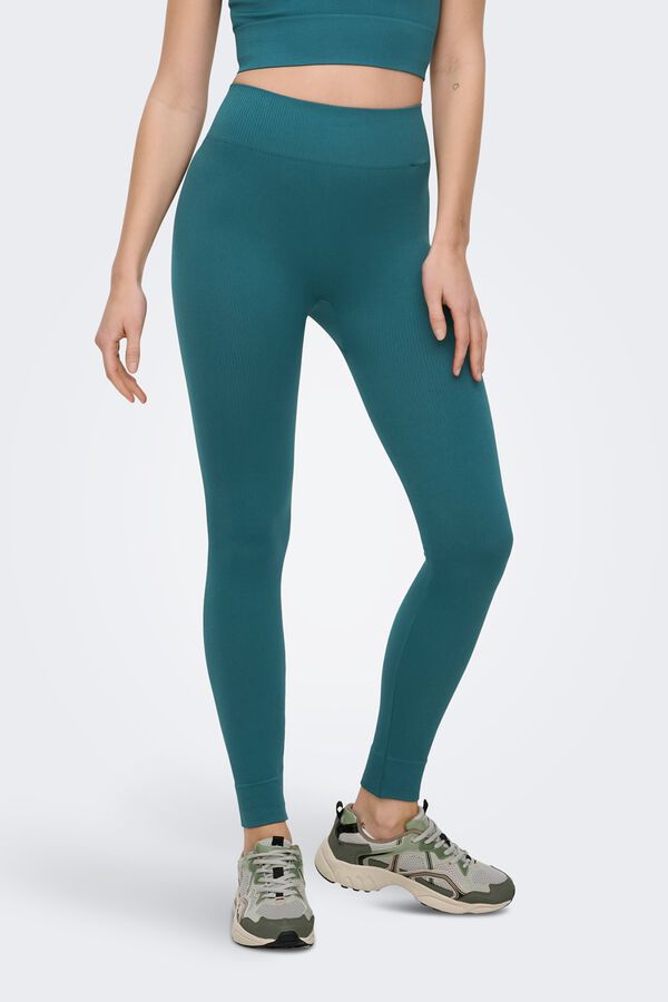 Only Play Legging desportiva sem costura pelo tornozelo verde