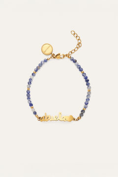 Singularu Pulsera Abuela Heart Cianita Acero Ba&ntilde;o Oro