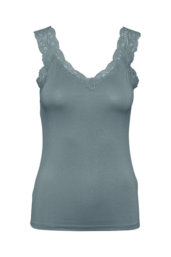 Pieces Top lencero tirantes gris