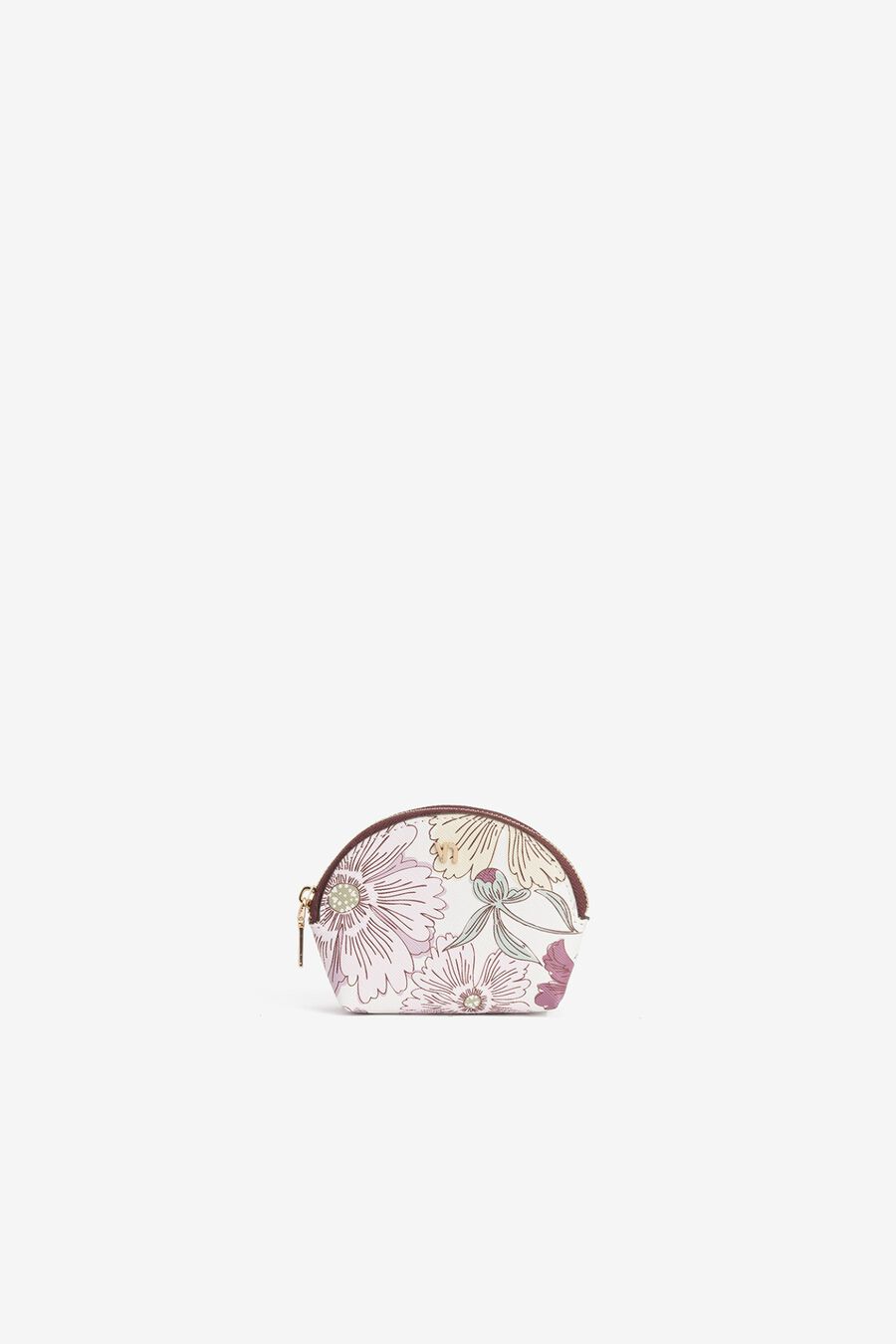 Monedero floral rosa
