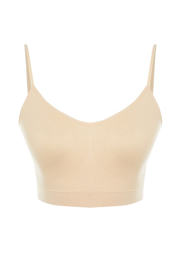 Trendyol Top deportivo tirantes beige