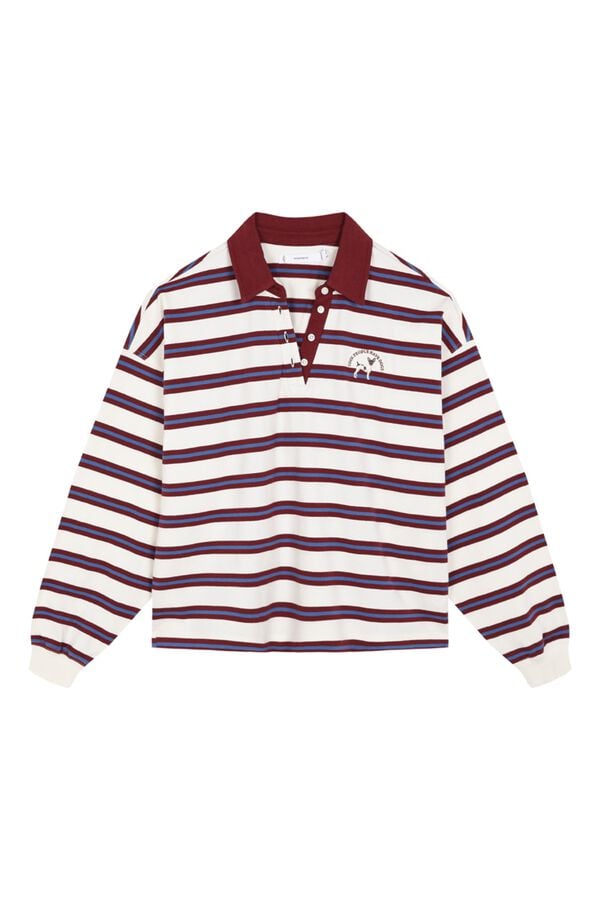 Women'secret Beli i bordo polo sa prugama Print