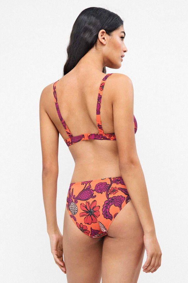 Gisela Braga bikini alta estampada blanco