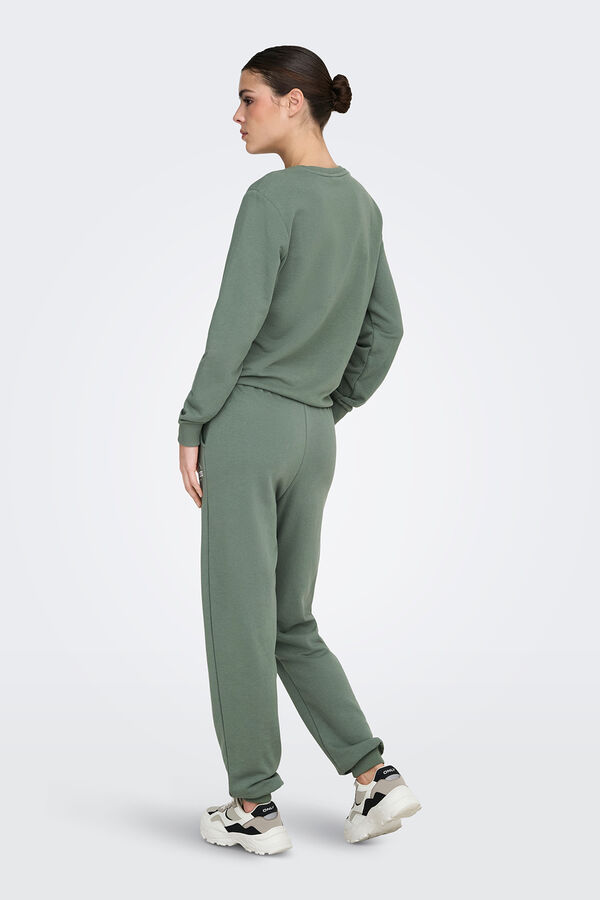 Only Play Sudadera deportiva cuello redondo verde