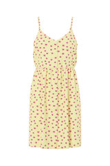 Pieces Vestido flores tirantes amarillo