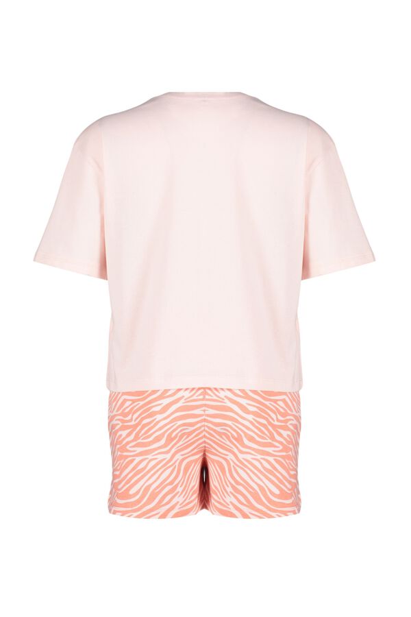 Trendyol Kurzer Pyjama-Set mit Animal-Print Rosa