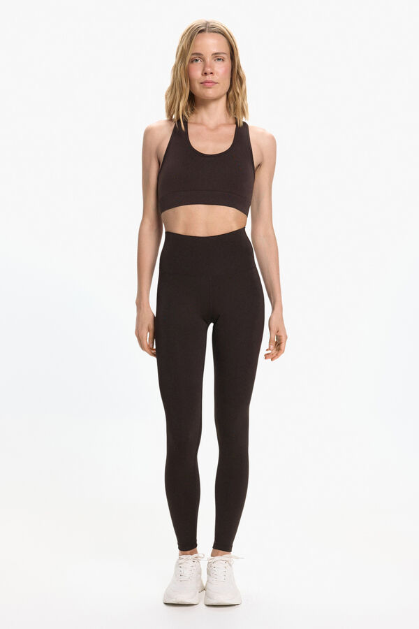 Only Play Legging JAM tiro extra alto marr&oacute;n