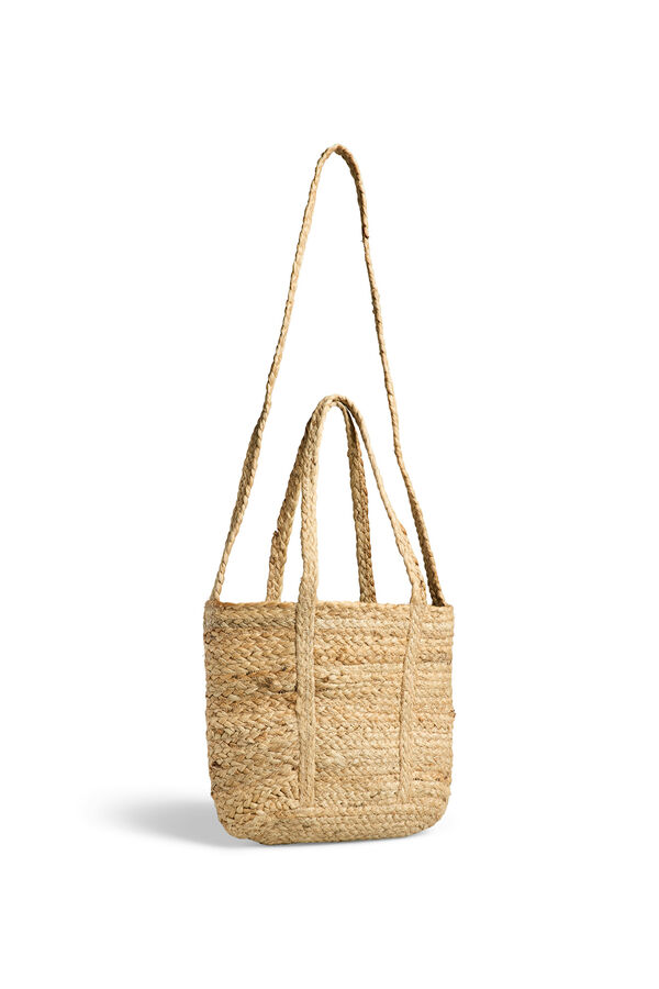 Pieces Bolso de playa de yute nude