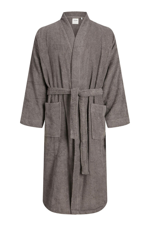 Jack & Jones Albornoz de algod&oacute;n gris