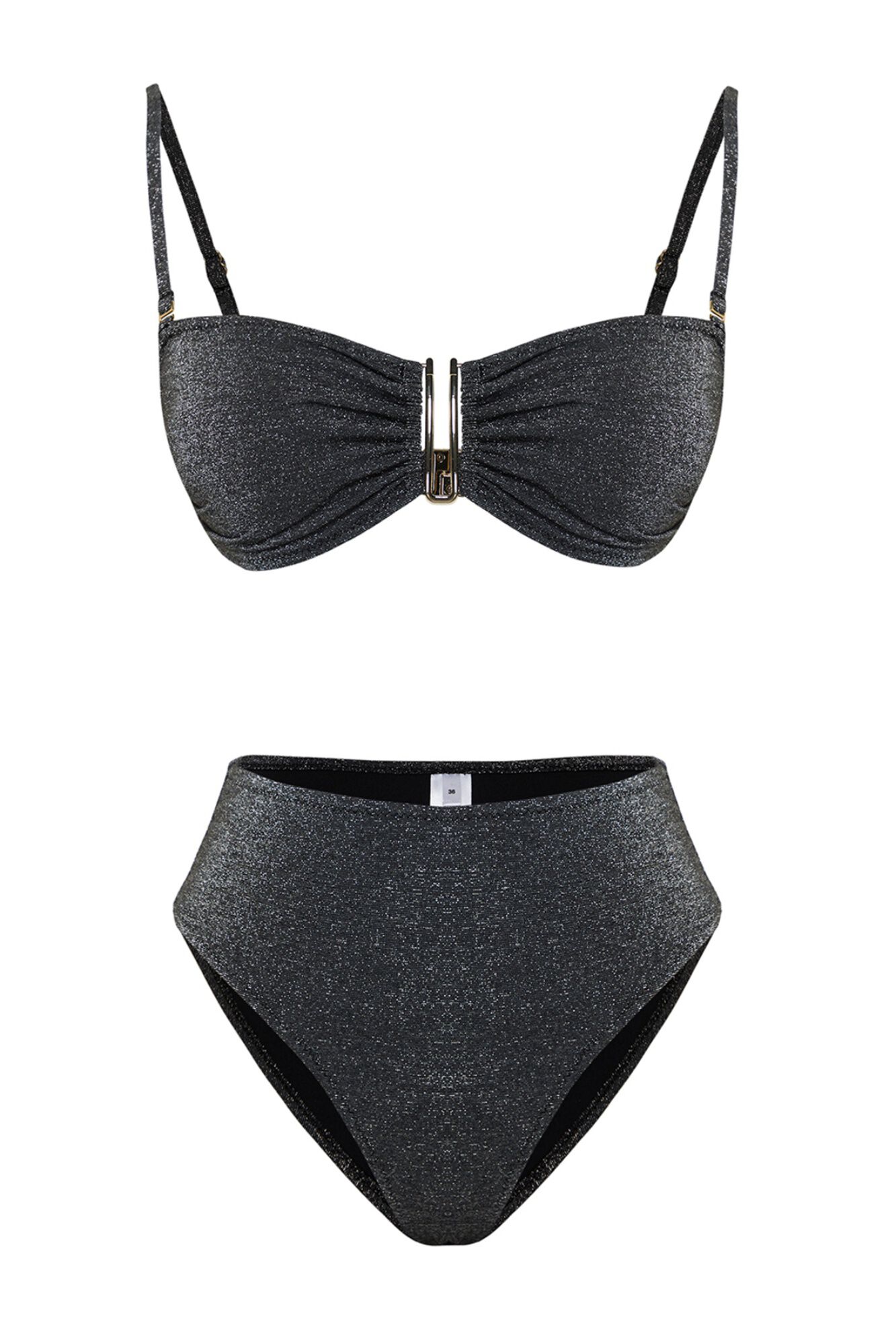 Trendyol Conjunto de biqu&iacute;ni bandeau de alto brilho