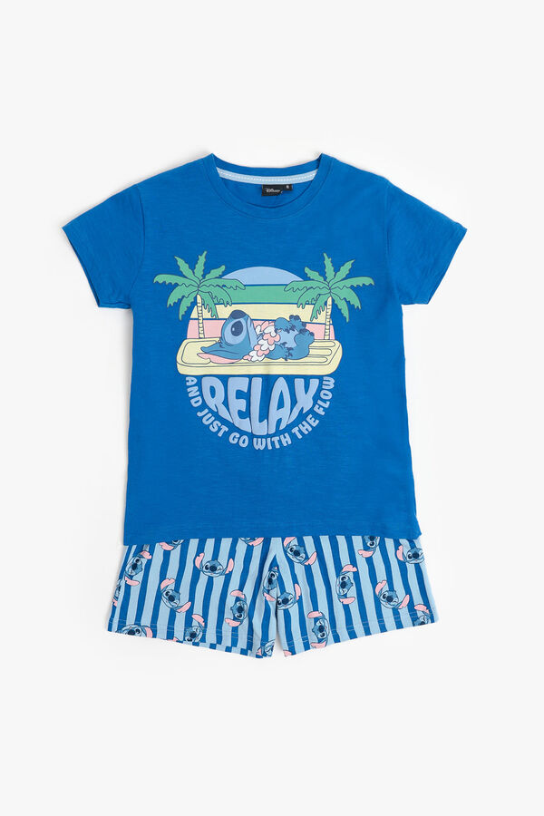 Admas Disney Stitch Waves Short Pajamas blue
