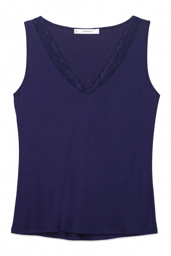 Women'secret Plava pletena vrlo mekana majica Plava