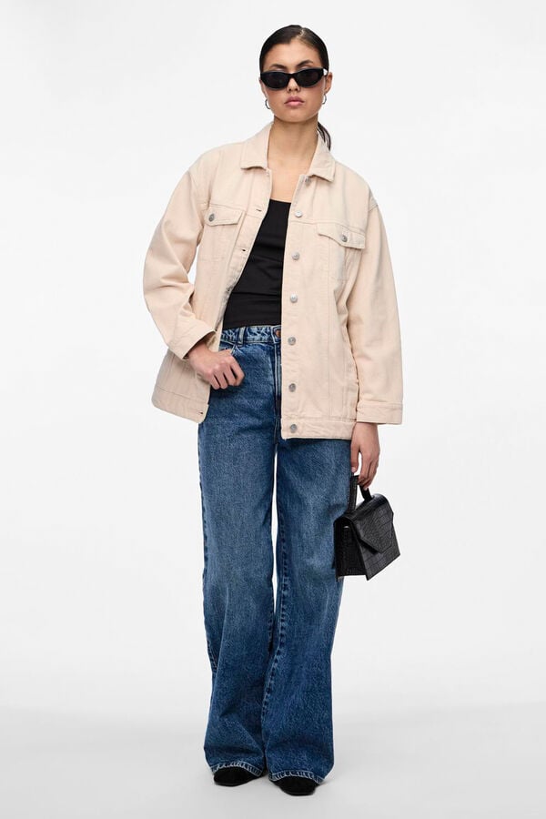 Pieces Camiseta b&aacute;sica escote reversible negro