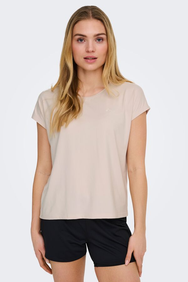 Only Play Camiseta deportiva manga corta soft gris