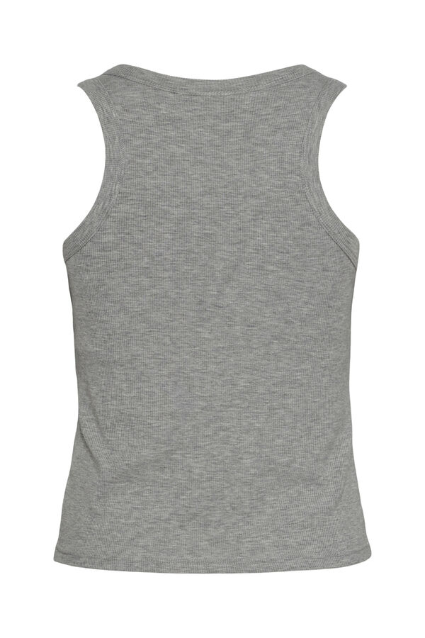 Pieces Vest top with built-in cups grey