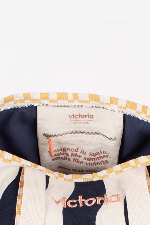 Victoria Bolso shopper lona azul