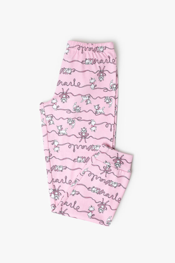 Admas Pijama infantil largo gato Marie Disney gris