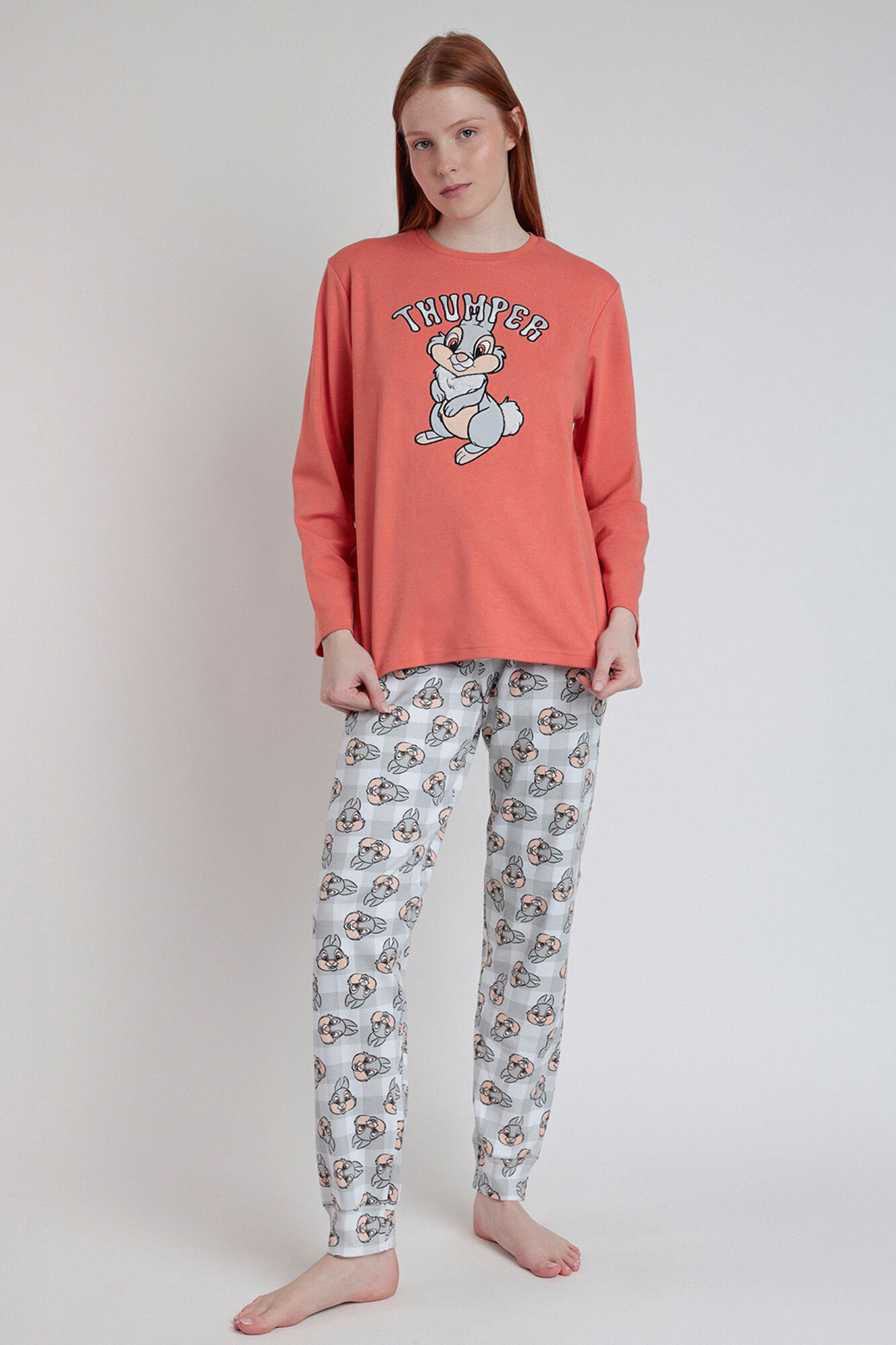 Admas Pijama comprido estampado Tambor bambi para mulher